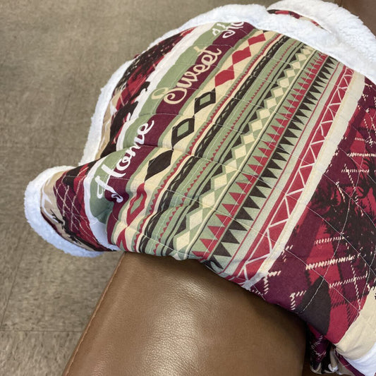 Rustic Home Sweet Home, Lodge-Themed Throw Blanket