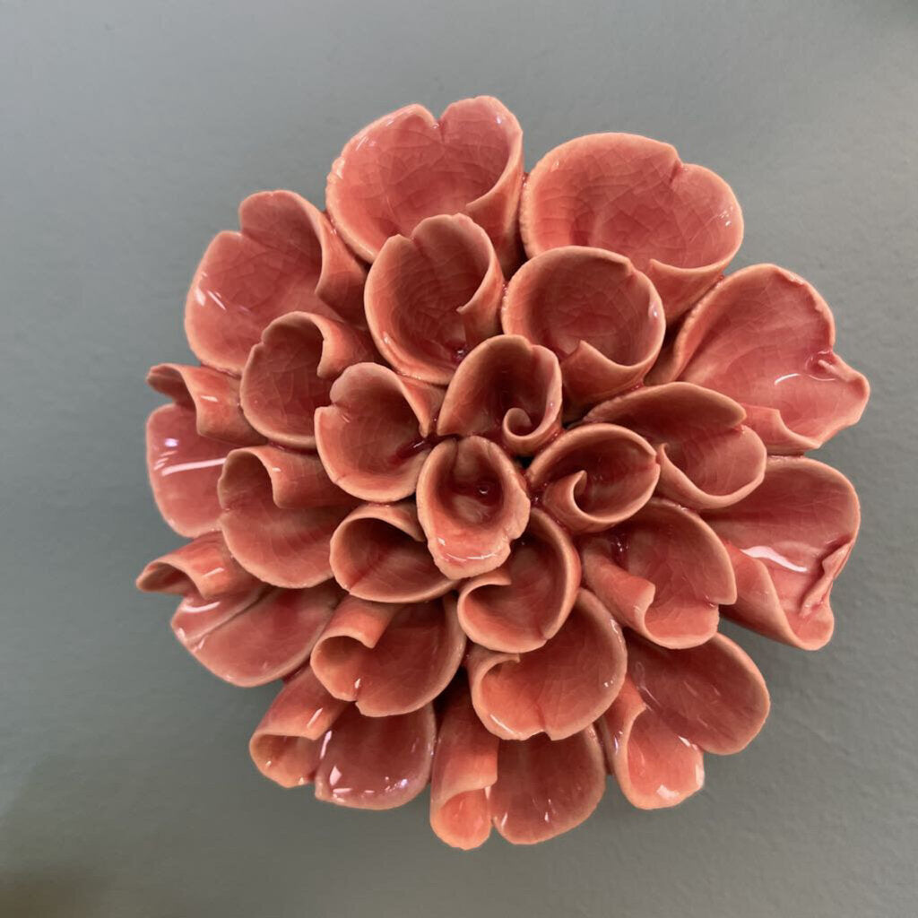 Chive Ceramic Wall Flower #EG36 - Champagne Pink Hydrangea