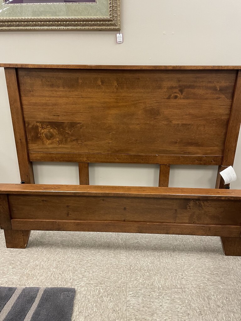 Pottery Barn Queen Size Sumatra Manaya Wood Bed