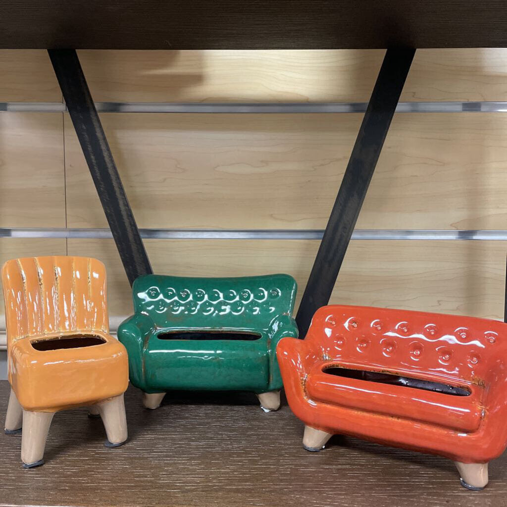 Ceramic Sofa, Chair & Loveseat Planters