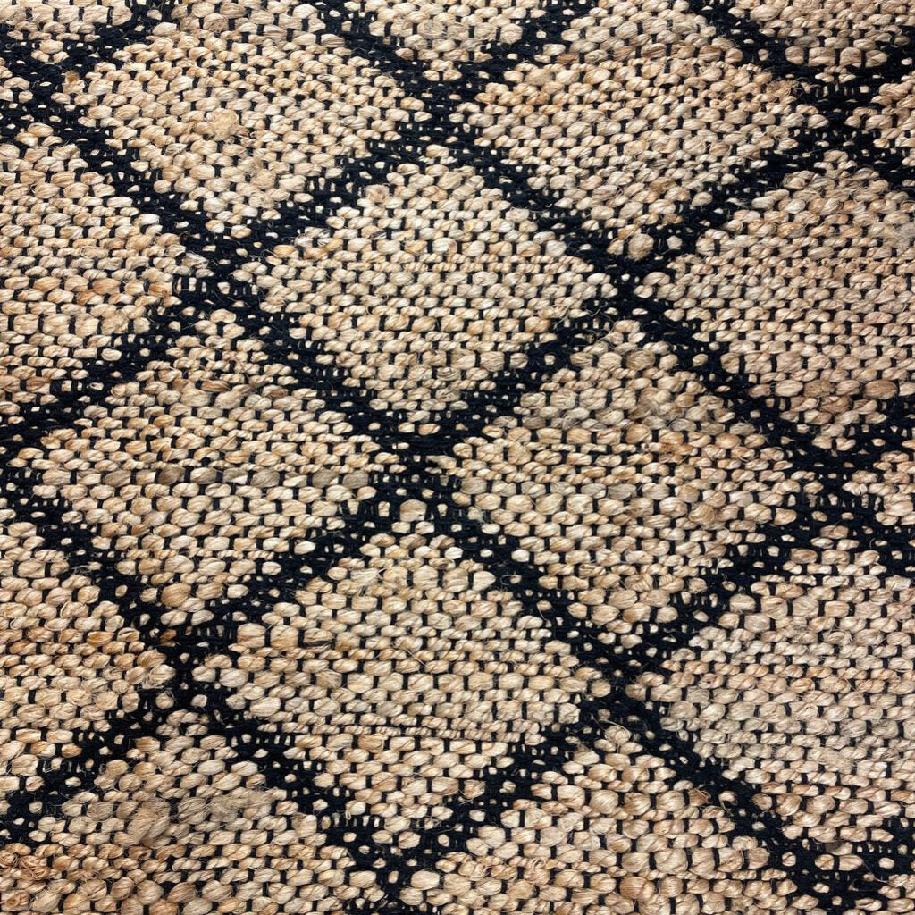 Jute Cotton Rectangular Area Rug, Sustainable Handwoven, Non-Shedding