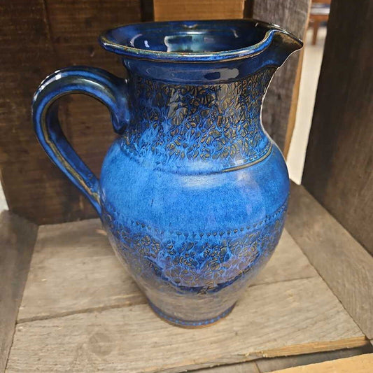 Stoneware Glazed Textured Pitcher