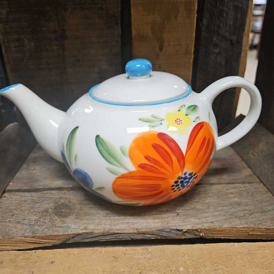 Ranch Flower Signature Glazed Ceramic Teapot