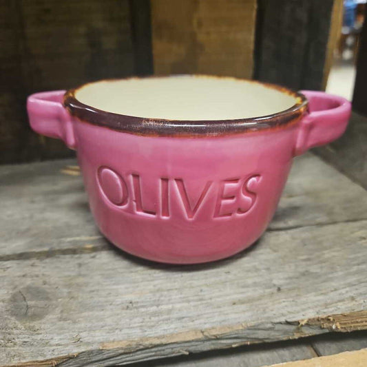 ALFA Italian Pottery Embossed Olive Bowl