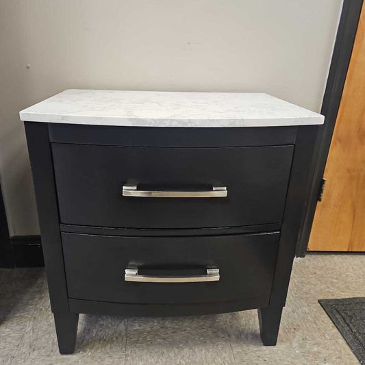 Bob's Furniture Capri Espresso Nightstand with Charging Station