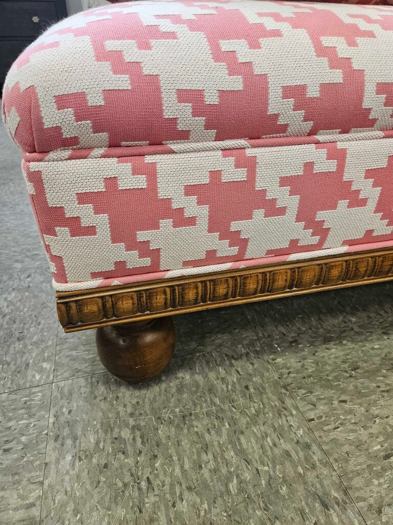 Lee Jofa Custom Upholstered Ottoman & Pillows
