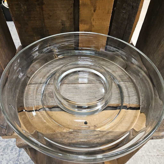 Glass Chip & Dip Serving Tray