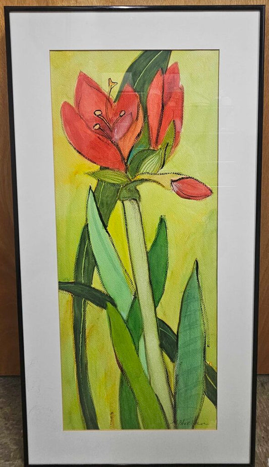 "Vermiel" Original Singed Watercolor/Acrylic on Fabriano Paperby Marilyn Blinkhorn