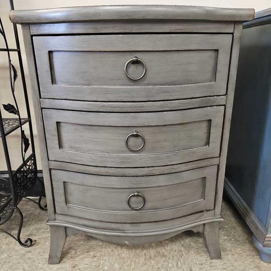 3-Drawer Solid Wood Vintage Nightstand