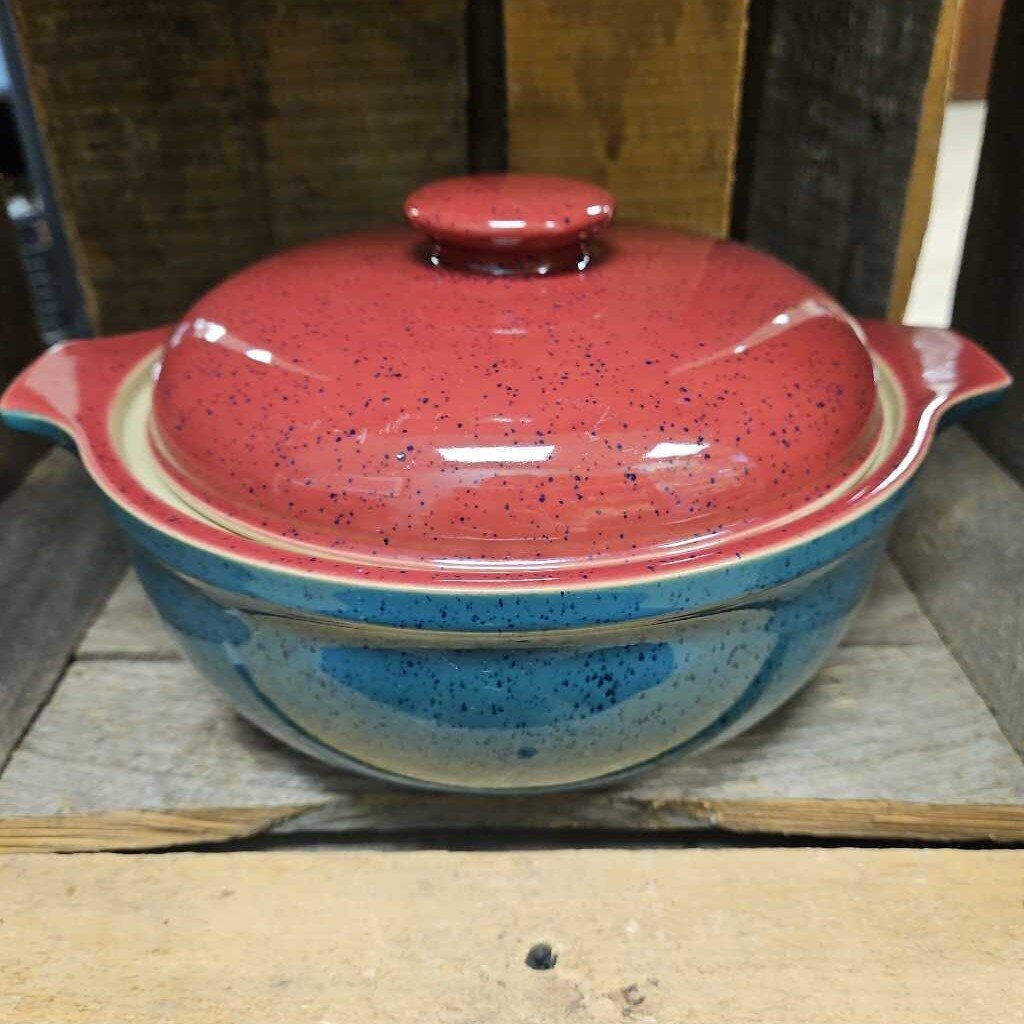 Denby "Harlequin" Pattern Covered 2.5qt Casserole Dish
