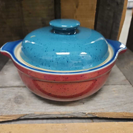 Denby "Harlequin" Pattern Covered 1qt Casserole Pot