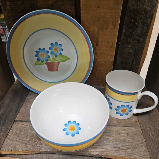 Villeroy & Boch "Twist-Dora": Salad Plate, Soup Bowl, Mug