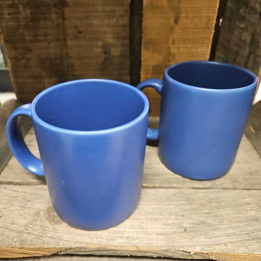 Blue Ceramic Coffee Mugs x2