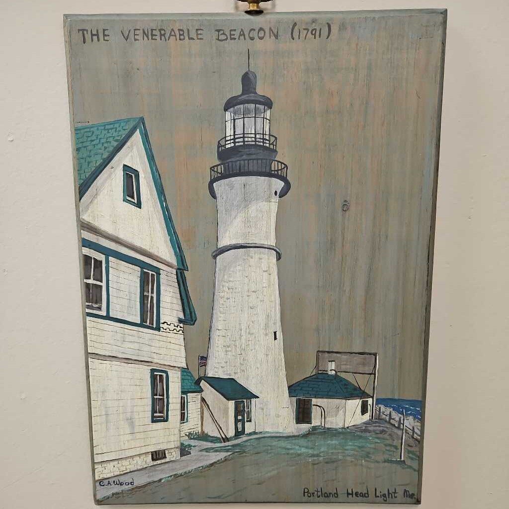 "The Venerable Beacon" by C.A.Wood - Acrylic on Wood