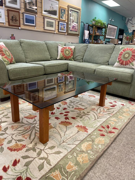 Solid Wood & Glass Coffee Top Coffee Table