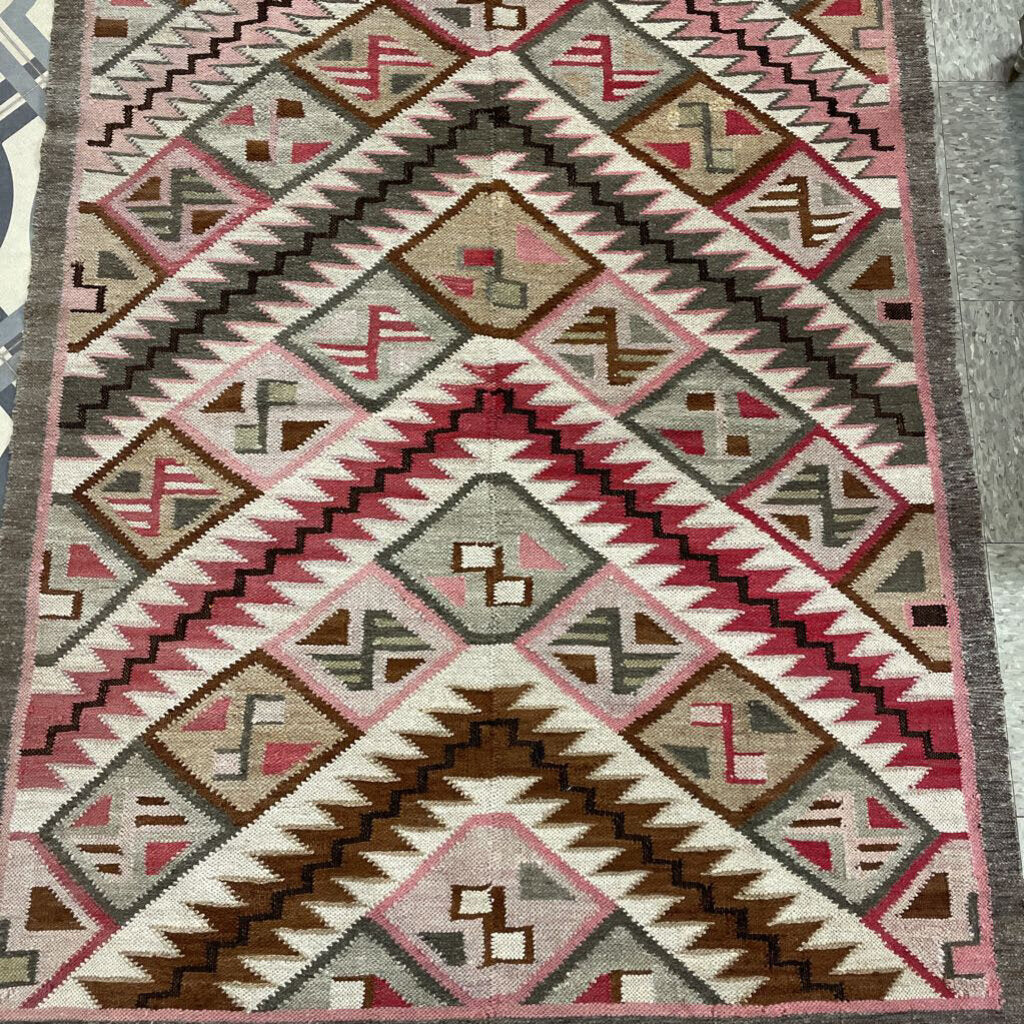 Flatweave Turkish Kilim 100% Wool Handwoven Area Rug