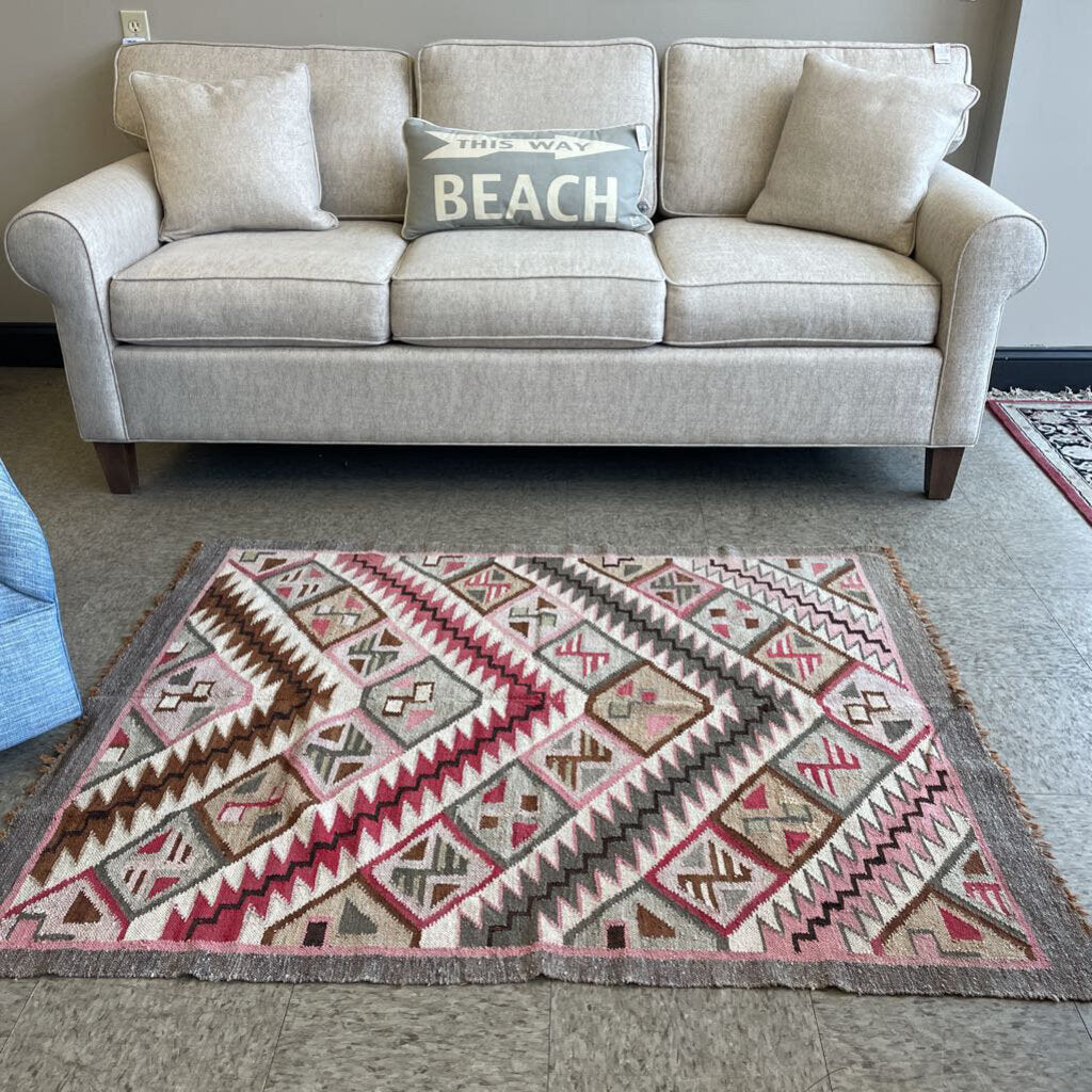 Flatweave Turkish Kilim 100% Wool Handwoven Area Rug