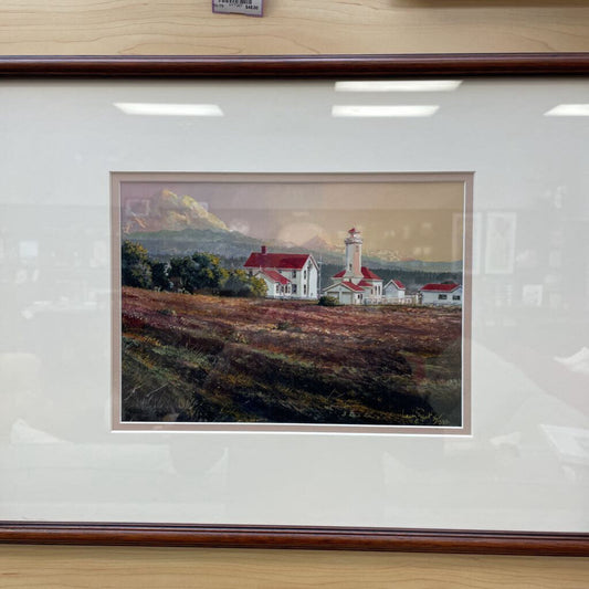 "Point Wilson Lighthouse & Mount Baker" Giclee Signed Print 36/350