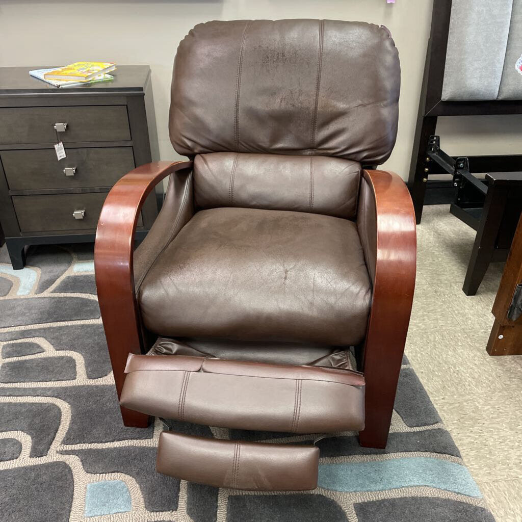 Brown Leather Recliner Chair