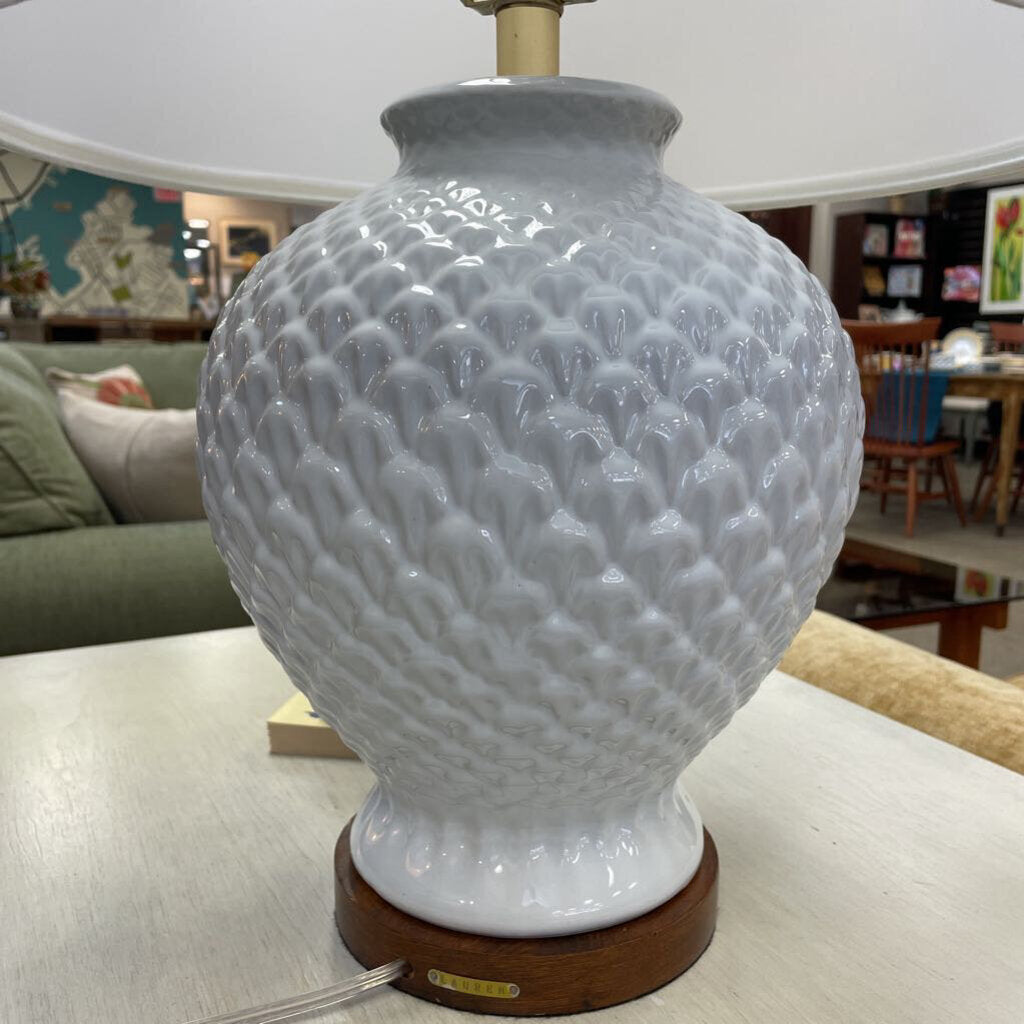 Pineapple Table Lamp with Fabric Shade