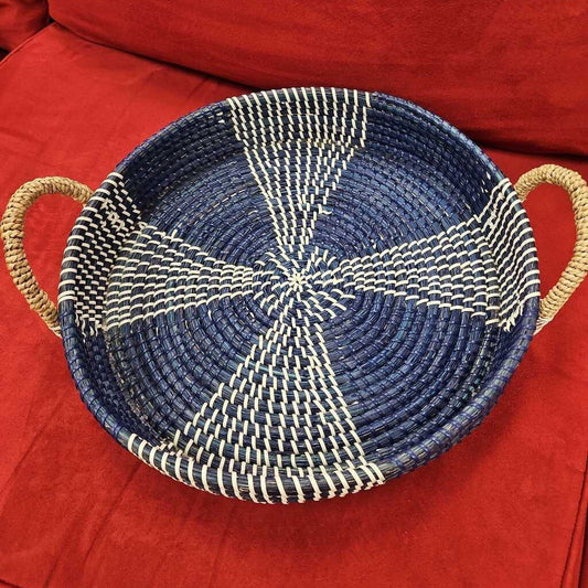 Rattan Serving Tray with Handles