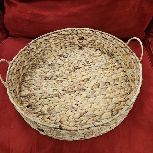Wicker Coffee Table Tray with Handles