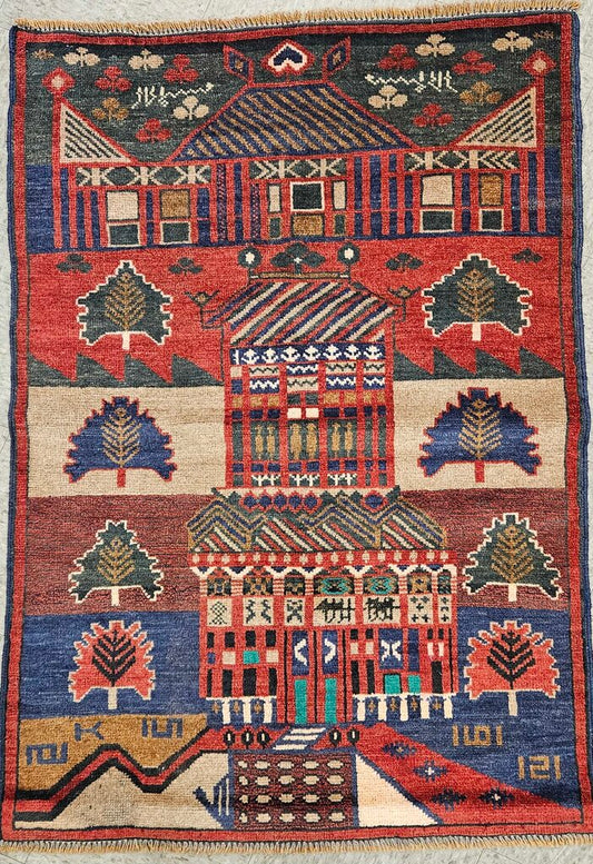 Baluch Hand Knotted 100% Wool Area Rug