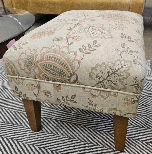 Pier 1 Imports Upholstered Floral Ottoman