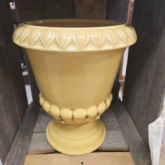 Ceramic Urn Planter with Decorative Rim