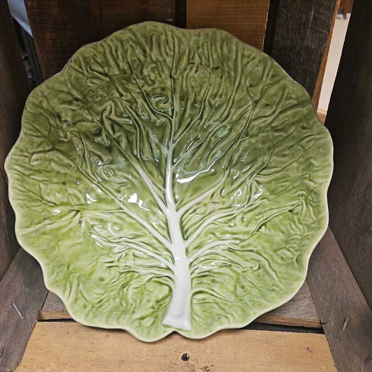 Bordallo Pinheiro Made in Portugal Green Cabbage Serving Bowl (x1) & Salad Bowls (x7)