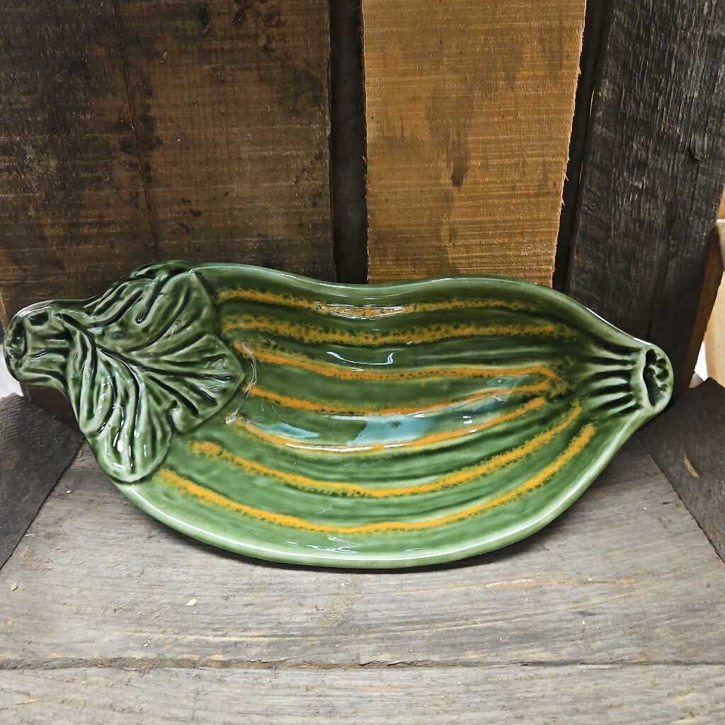 Olfaire Majolica Ceramic Zucchini Serving Dishes - Set of 4