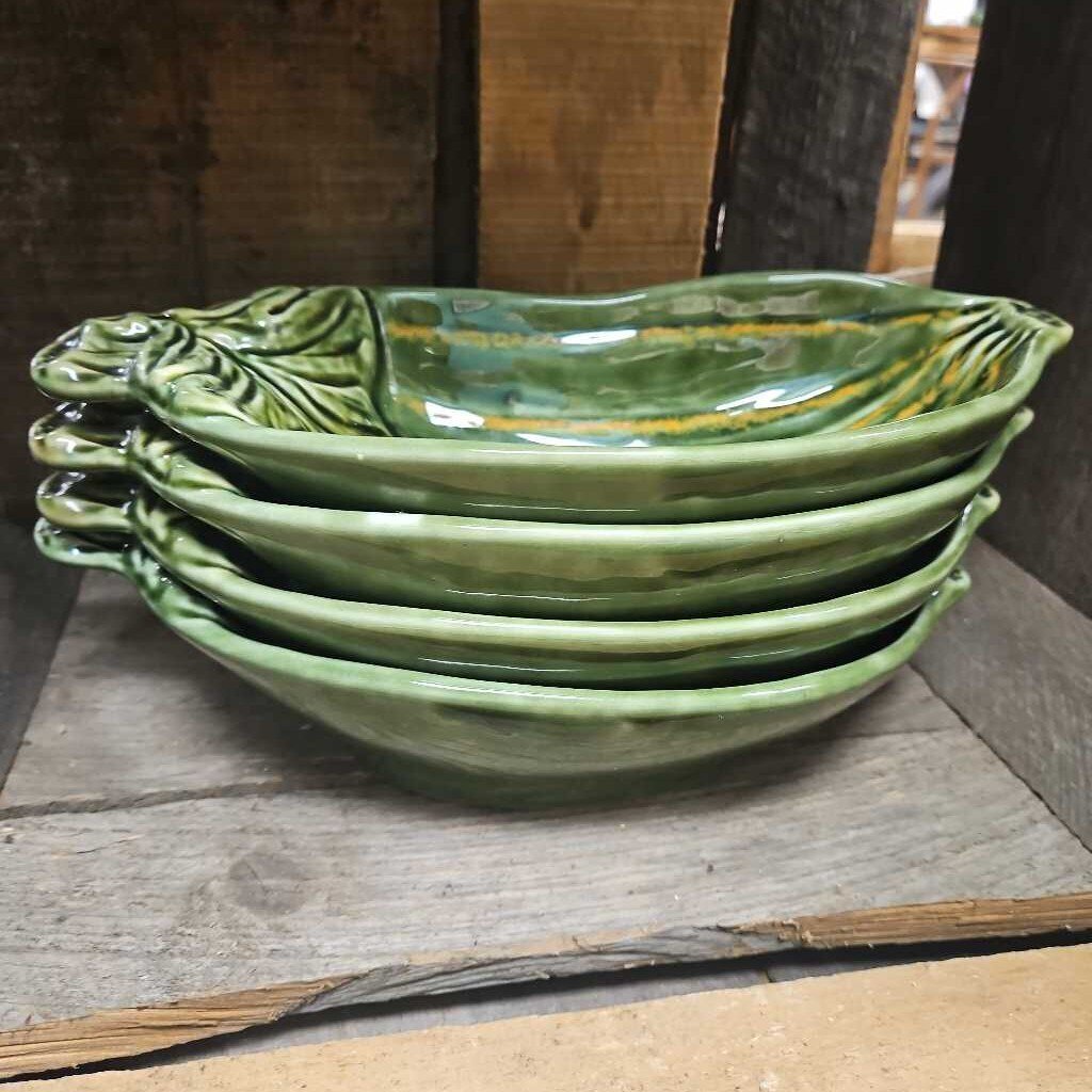 Olfaire Majolica Ceramic Zucchini Serving Dishes - Set of 4