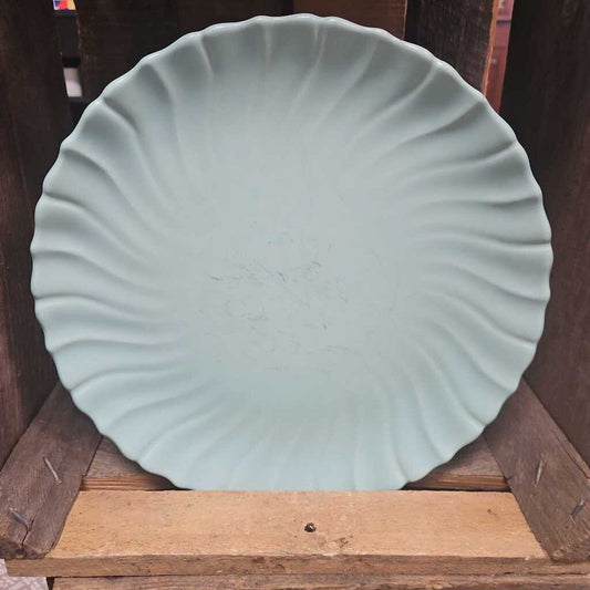 Franciscan Pottery Aqua Coronado Swirl Chop Plate