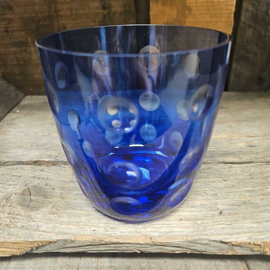 Vintage Cobalt Blue Drinking Glasses - Set of 6