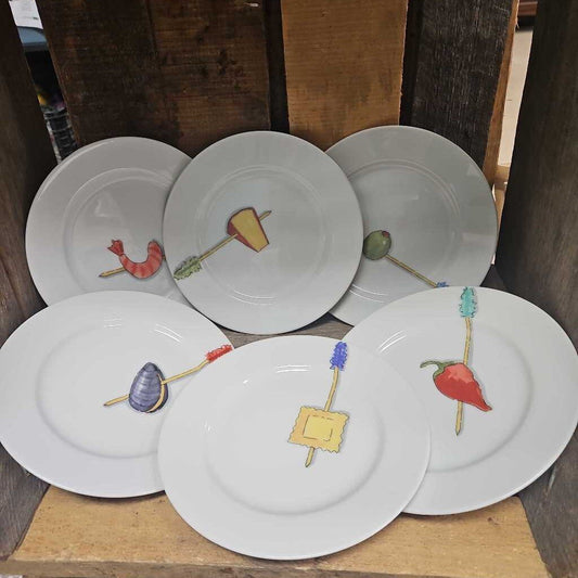 Nancy Green for Crate and Barrel Tidbit Plates - Set of 6