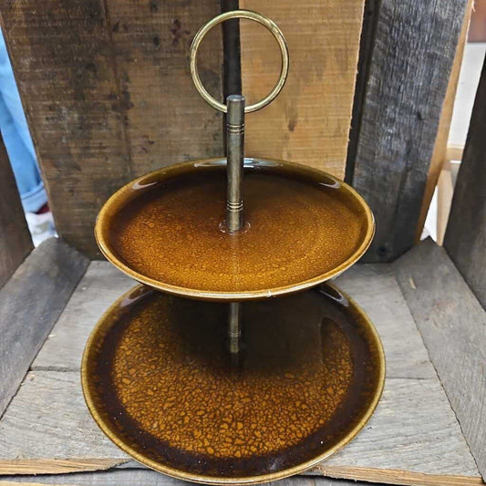 Russel Wright MCM Steubenville 2-Tier Tidbit Server