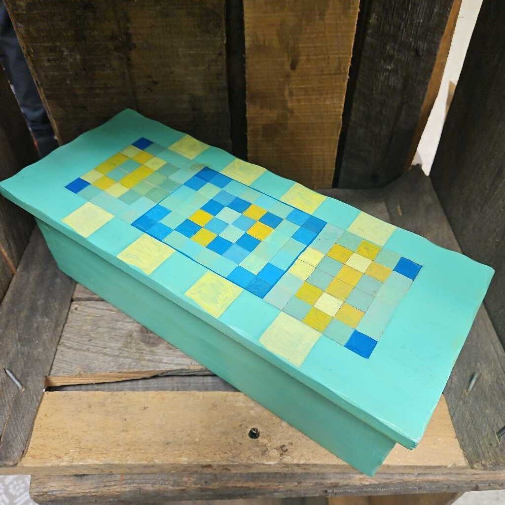 Hand Painted Solid Wood Box