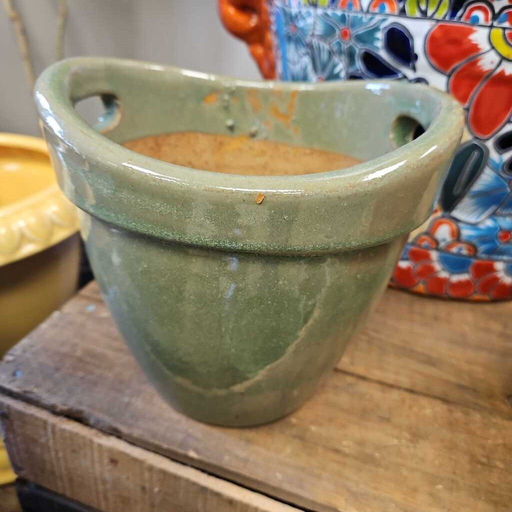 Caledon Green Glazed Ceramic Planter