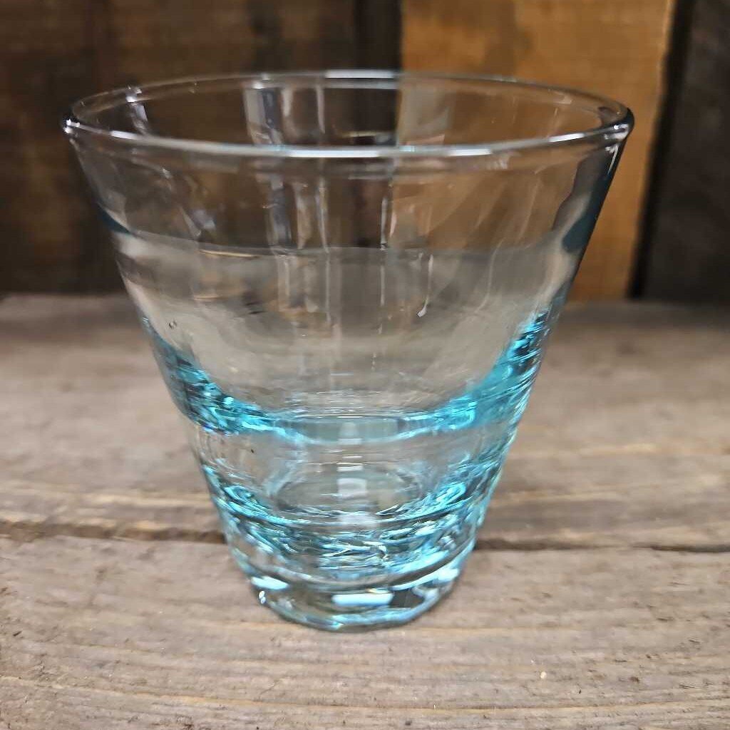 MCM Libbey Ripple Aqua Blue Liquor Glasses - Set of 8