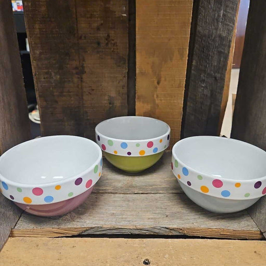 TAG Stoneware Ceramic Bowls - Set of 3