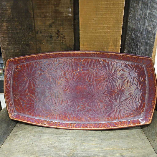 Hand Painted Ceramic Decorative Serving Platter by Mud In Maine