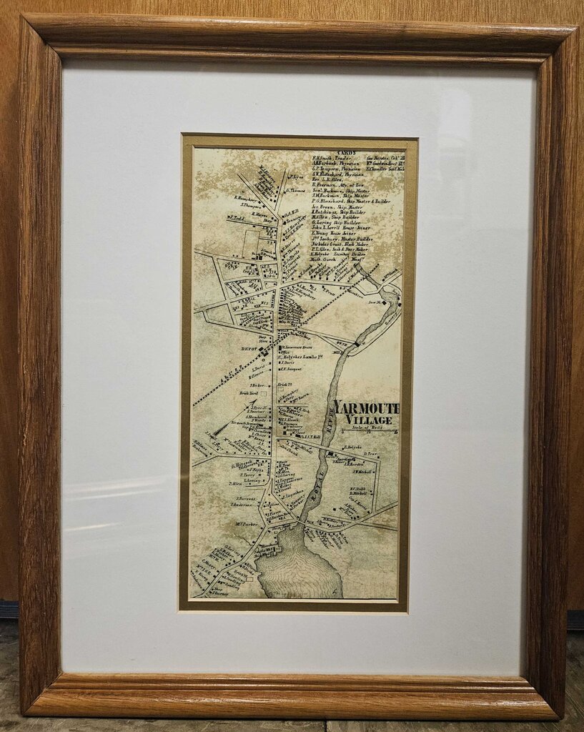 Facsimile Map of Yarmouth, ME "Cumberland County Map 1859"