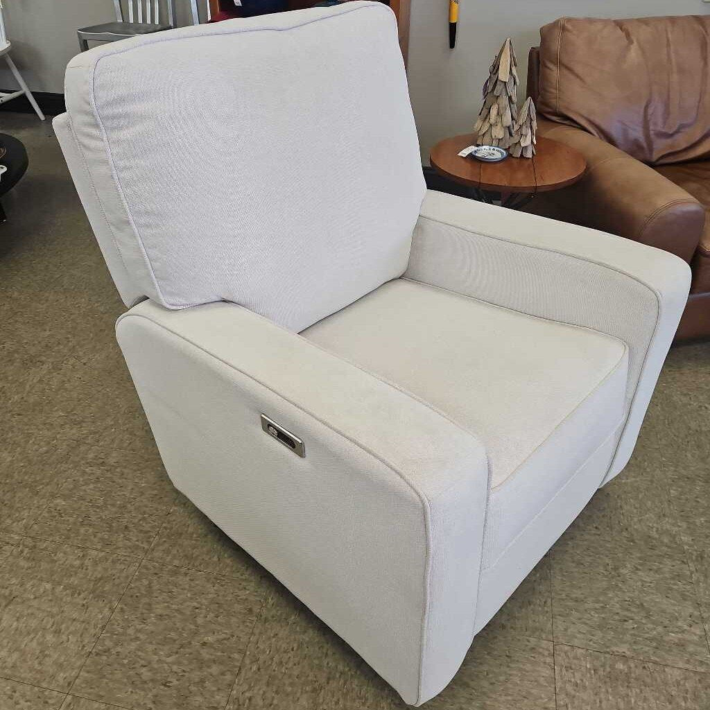 Pottery Barn Comfort Square Arm Swivel Power Recliner (2 Available)