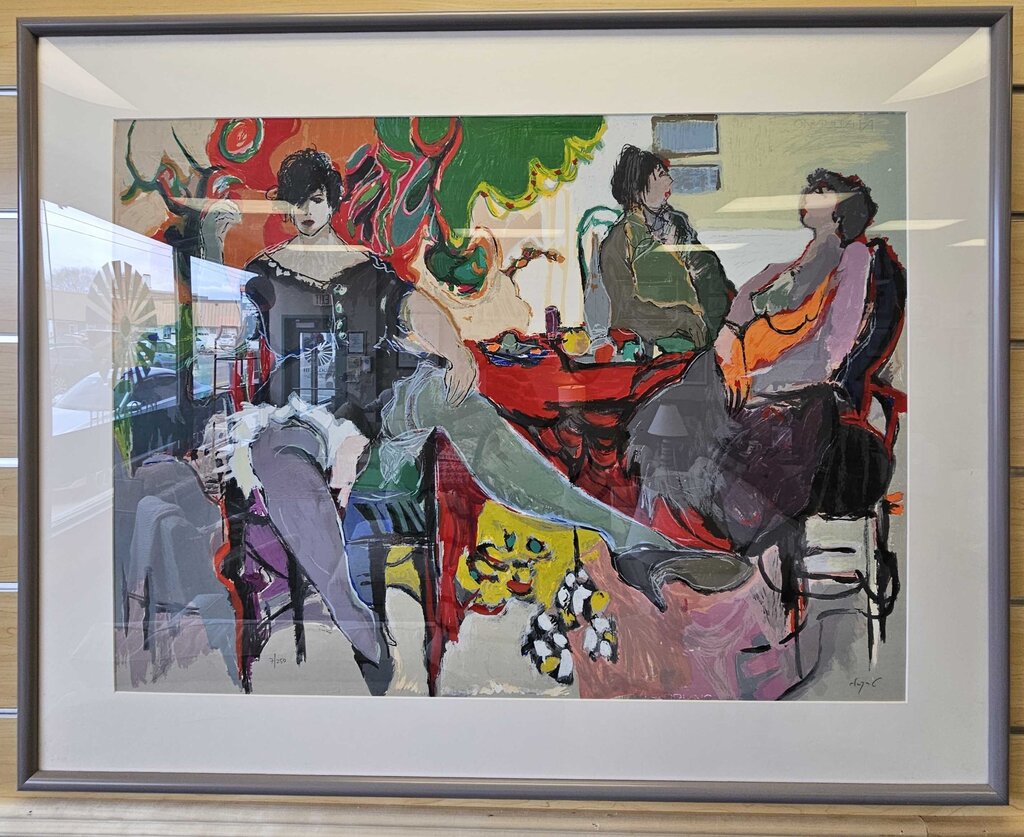 Itzchak Tarkay "Three Women" Serigraph on Paper