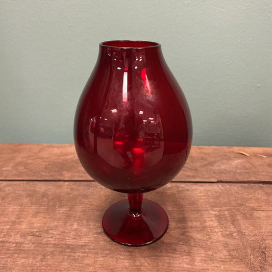 Vintage Ruby Red Glass Vase
