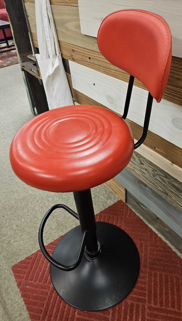Pu Leather Adjustable Height Swivel Bar Stool
