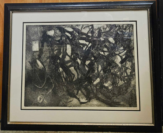 "The Black Mirror" Lithograph by Leanne Bard 1/10