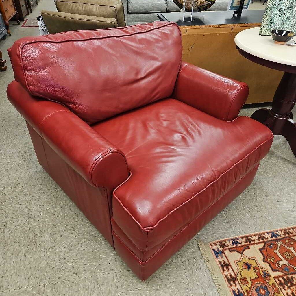 Leather Swivel Arm Chair by KFI