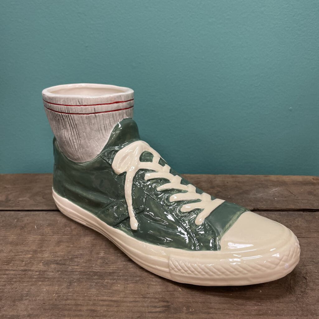 Ceramic Sneaker and Sock Vase