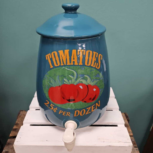 Porcelain Water Dispenser Crock with Lid
